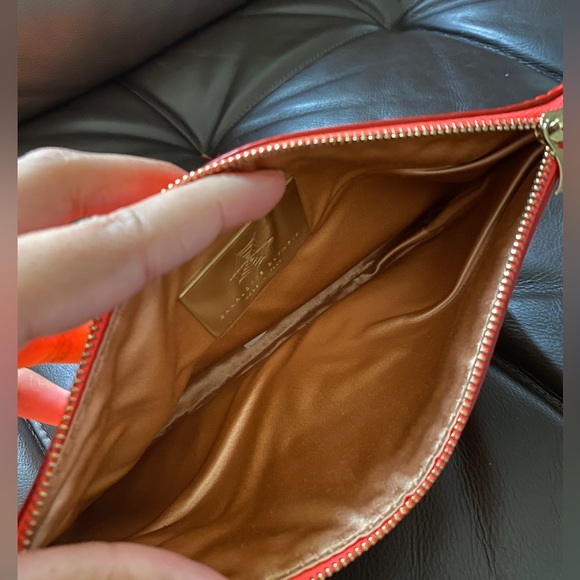 Charlotte Olympia Linen Orange Clutch - Picture 6 of 6